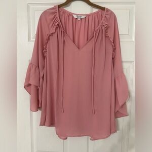 Crosby by Mollie Burch Pink Ruffle Top